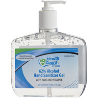 Kutol 5630 Health Guard 16 oz. Dye and Fragrance Free 62% Alcohol Instant Hand Sanitizer Gel - 12/Case