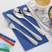 Acopa 18/0 Stainless Steel Medium Weight Children's Flatware Set with Service for 12   - 48/Pack