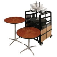 Resilient 200 Series Plywood 30 inch Round Adjustable Height Bistro Table Package