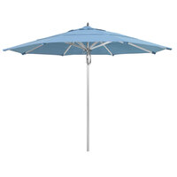 California Umbrella AAT 118 SUNBRELLA 1A Rodeo Series 11' Pulley Lift Umbrella with 1 1/2 inch Aluminum Pole - Sunbrella 1A Canopy - Wheat Fabric