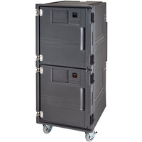 Cambro PCUCCSP615 Pro Cart Ultra® Charcoal Gray Tall Profile Electric Cold Food Holding Cabinet in Fahrenheit with Security Package - 110V