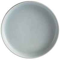 Luzerne HO1802023BL Hamptons 9 inch Blue / Gray Speckle Porcelain Deep Plate with Raised Rim by Oneida - 12/Case