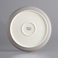 Luzerne HO1801021WH Hamptons 8 1/4 inch White / Gray Speckle Porcelain Coupe Plate by Oneida - 24/Case