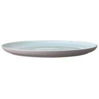 Luzerne HO1801030BL Hamptons 12 inch Blue / Gray Speckle Porcelain Coupe Plate by Oneida - 12/Case