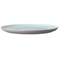 Luzerne Hamptons by 1880 Hospitality HO1801030BL 12" Blue / Gray Speckle Porcelain Coupe Plate - 12/Case