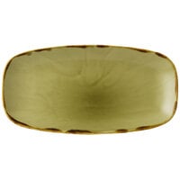 Dudson HG298 Harvest 11 3/4 inch x 6 inch Green Oval China Plate by Arc Cardinal - 12/Case