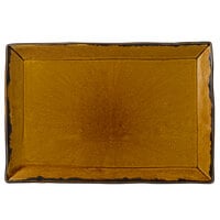 Dudson HB002 Harvest 13 1/4 inch x 9 inch Brown Rectangular China Platter by Arc Cardinal - 6/Case