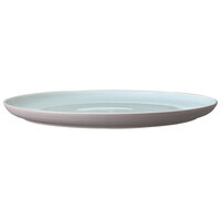 Luzerne HO1801027BL Hamptons 10 1/2 inch Blue / Gray Speckle Porcelain Coupe Plate by Oneida - 12/Case