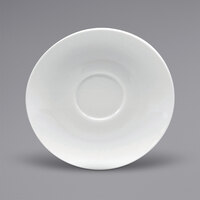Sant'Andrea Queensbury by 1880 Hospitality R4650000500 6 1/4" Round Bright White Porcelain Saucer - 36/Case