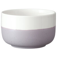 Luzerne HO1820009WH Hamptons 8 oz. White / Gray Speckle Porcelain Bowl by Oneida   - 48/Case