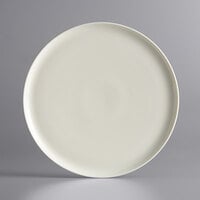 Luzerne Hamptons by 1880 Hospitality HO1801024WH 9 1/2" White / Gray Speckle Porcelain Coupe Plate - 24/Case