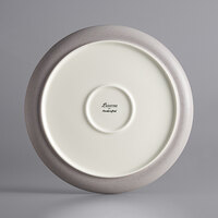 Luzerne HO1801024WH Hamptons 9 1/2 inch White / Gray Speckle Porcelain Coupe Plate by Oneida - 24/Case