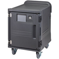 Cambro PCULHSP615 Pro Cart Ultra® Charcoal Gray Low Profile Electric Hot Holding Cabinet in Fahrenheit with Security Package - 110V