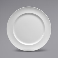 Sant'Andrea W6030000149 Cromwell 10 1/4 inch Round Warm White Wide Rim Porcelain Plate by Oneida - 12/Case