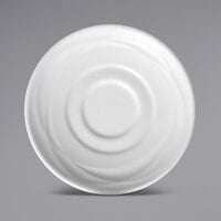 Sant'Andrea Pensato by 1880 Hospitality R4930000500 6" Round Bright White Porcelain Saucer - 24/Case