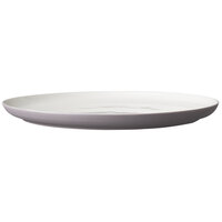 Luzerne HO1801019WH Hamptons 7 1/2 inch White / Gray Speckle Porcelain Coupe Plate by Oneida - 24/Case