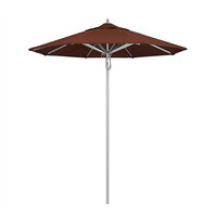 California Umbrella AAT 758 SUNBRELLA 2A Rodeo Series 7 1/2' Deluxe Pulley Lift Umbrella with 1 1/2 inch Aluminum Pole - Sunbrella 2A Canopy - Jockey Red Fabric