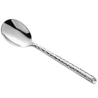 Acopa Iris 7 1/2 inch 18/8 Stainless Steel Extra Heavy Weight Forged Bouillon Spoon - 12/Case