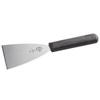 Mercer Culinary M18690 Millennia® 9 1/4" x 4 1/2" High Carbon Stainless Steel Grill Scraper with Black Handle