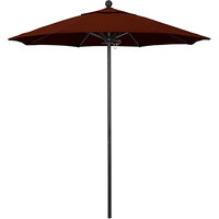 California Umbrella ALTO 758 PACIFICA Venture 7 1/2' Round Push Lift Umbrella with 1 1/2 inch Black Aluminum Pole - Pacifica Canopy - Yellow Fabric