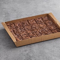 David's Cookies 4 oz. Pre-Cut Double Fudge Chunk Brownie 24-Count Tray - 2/Case