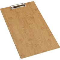 American Metalcraft BB15 9" x 15 1/2" Bamboo Wood Clipboard Menu Holder