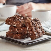David's Cookies 4 oz. Pre-Cut S'mores Brownie 24-Count Tray - 2/Case