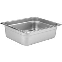 Choice 1/2 Size 4 inch Deep Anti-Jam Stainless Steel Steam Table / Hotel Pan - 24 Gauge
