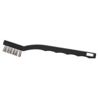 Winco 7" Toothbrush Style Utility Brush with Stainless Steel Bristles