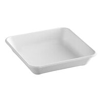 Eco-Products EP-SCS9T WorldView 9" x 9" 47 oz. White Sugarcane Square Take-Out Container - 200/Case