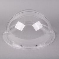 GET CO-2098-CL 16 1/4" x 8" Designer Polyweave Clear Round Cover for WB-1551 Baskets