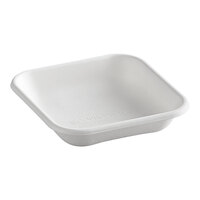 Eco-Products EP-SCS5 WorldView 5" x 5" 10 oz. White Sugarcane Square Take-Out Container - 800/Case