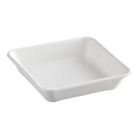 Eco-Products EP-SCS8T WorldView 8" x 8" 42 oz. White Sugarcane Square Take-Out Container - 200/Case