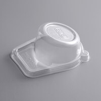 Eco-Products EP-SCC42LID-R WorldView 100% Recycled Content 4" Round Plastic Lid for 2-Compartment Take-Out Container - 600/Case