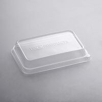 Eco-Products EP-SCRC24LID WorldView 24-32 oz. 100% Recycled Content Rectangular Plastic Lid - 400/Case