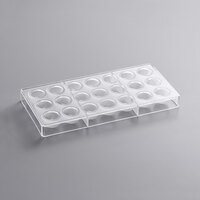 Fat Daddio's PCM-1058 ProSeries Polycarbonate 21 Compartment Blooming Rose Chocolate Mold