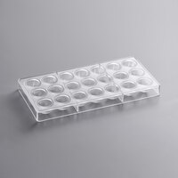 Fat Daddio's PCM-1723 ProSeries Polycarbonate 21 Compartment Wrapped Mound Chocolate Mold