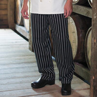 Uncommon Threads 4010 Unisex Chalk Stripe Customizable Traditional Chef Pants - XS