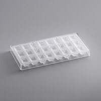 Fat Daddio's PCM-1025 ProSeries Polycarbonate 24 Compartment Overlap Sloping Rectangle Candy Mold