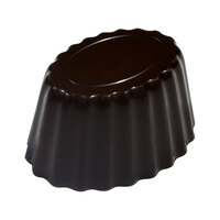 Fat Daddio's PCM-1003 ProSeries Polycarbonate 24 Compartment Fluted Oval Chocolate Mold