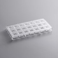 Fat Daddio's PCM-1719 ProSeries Polycarbonate 21 Compartment Square Gift Box Chocolate Mold