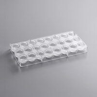 Fat Daddio's PCM-1336 ProSeries Polycarbonate 24 Compartment Scalloped Chocolate Mold