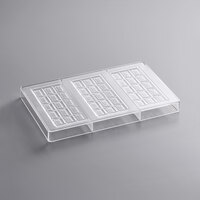 Fat Daddio's PCM-2109 ProSeries Polycarbonate Dimpled 15 Square 3-Bar Chocolate Mold