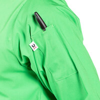 Uncommon Threads Epic 0975 Unisex Lightweight Lime Customizable 3/4 Length Sleeve Chef Coat with Side Vents - L