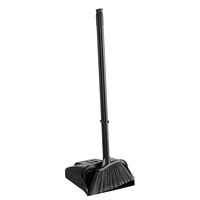 Continental 812C Black Lobby Broom with 35 inch Handle and Dust Pan
