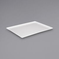 MFG Tray 321001-1537 14" x 18" White Rectangle Low Profile Fiberglass Dietary Tray - 12/Pack