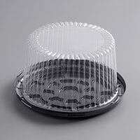 Choice 7 inch High Dome Cake Display Container with Clear Dome Lid - 25/Case