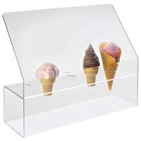Cal-Mil 297 Five Cone Ice Cream Cone Holder with Sneeze Guard