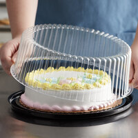 Choice 9 inch Low Dome Cake Display Container with Clear Dome Lid - 20/Case