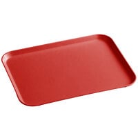 MFG Tray 304001-1201 15" x 20" Red Rectangle Fiberglass Cafeteria Tray - 12/Pack